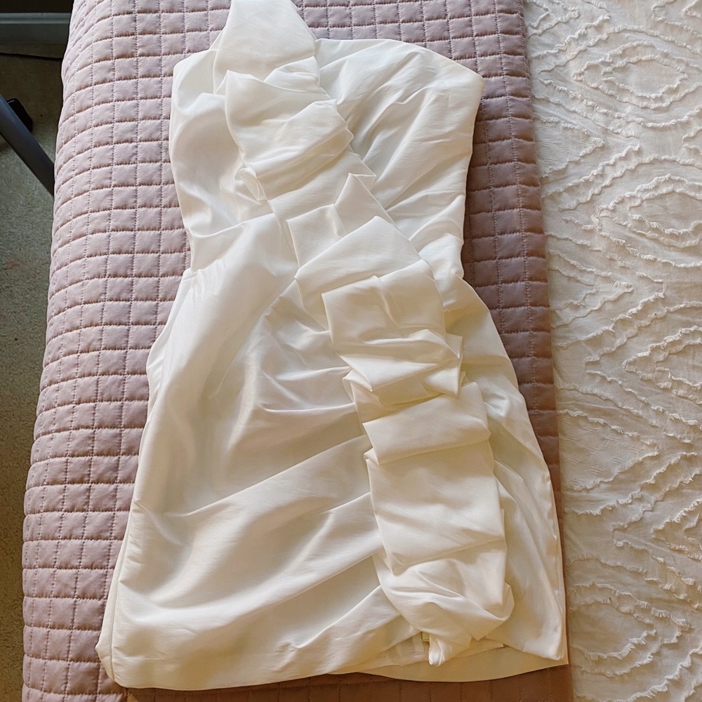 Love Tease strapless ruched mini dress